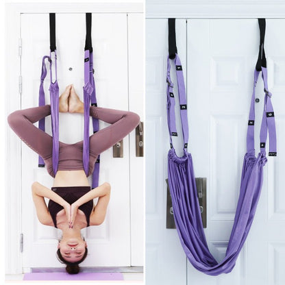 cintura yoga stretching corda invertita esercizi distensione anca vita
