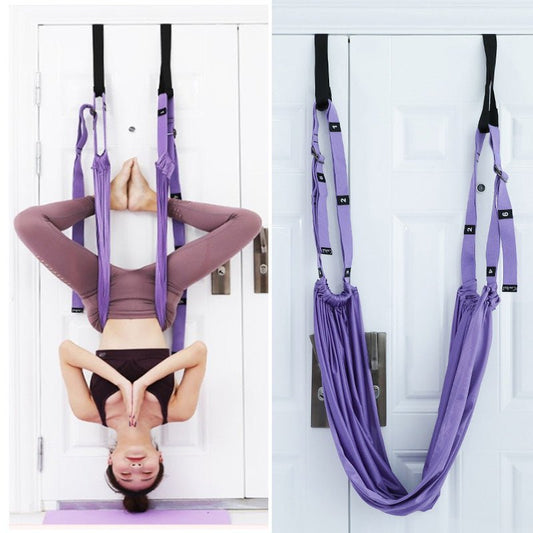 cintura yoga stretching corda invertita esercizi distensione anca vita