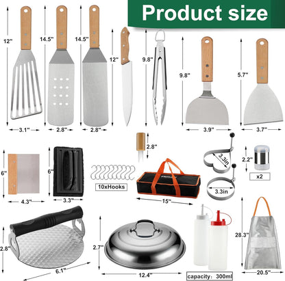 Set accessori griglia BBQ - Utensili barbecue completi
