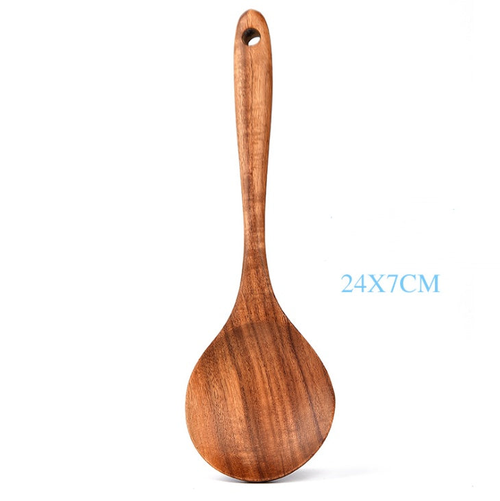 Teak Legno Naturale Stoviglie Cucchiaio Mestolo Turner Riso Colino Minestra Skimmer Set di Strumenti di Cottura Cucchiaio Scoop Utensili Da Cucina Gadgets