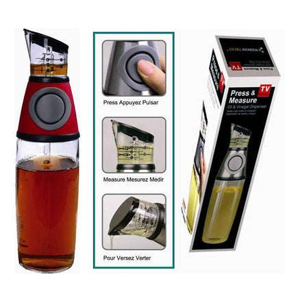Glass bottle 500ml - Bottiglia vetro olio soia misurabile