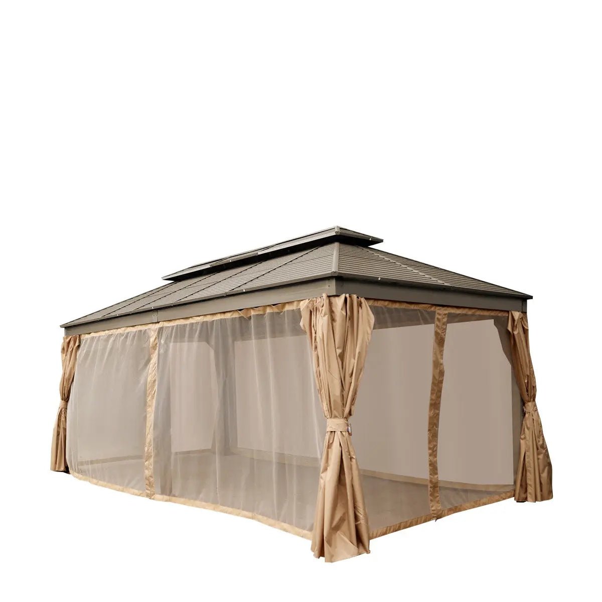 Gazebo TMG-LGZ21 tetto rigido acciaio doppio livello resistente