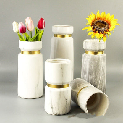 Vaso creativo semplice - ceramica marmorizzata per fiori