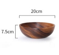 Ciotola in legno naturale da cucina, ciotola per frutta e insalata, contenitore per alimenti per la casa, utensili in legno, nota la dimensione.