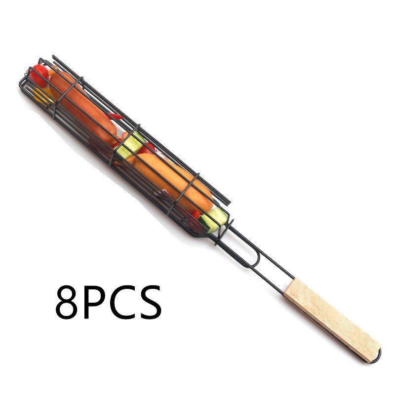 Barbecue support qualità - Supporto legno rete funzionale