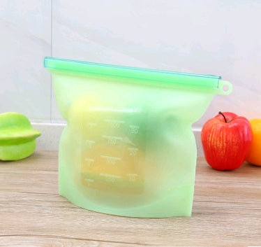 Sacchetto in silicone per la conservazione degli alimenti, sacchetto sottovuoto per la conservazione degli alimenti in frigorifero, sacchetto per la conservazione della frutta