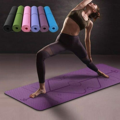 Stuoia yoga TPE antiscivolo tappeto ambientale fitness 183x61 cm