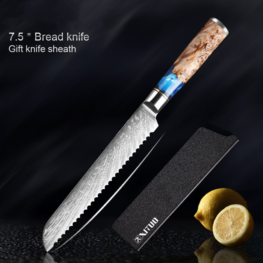 Damascus knife dettaglio - Coltello vestito precisione