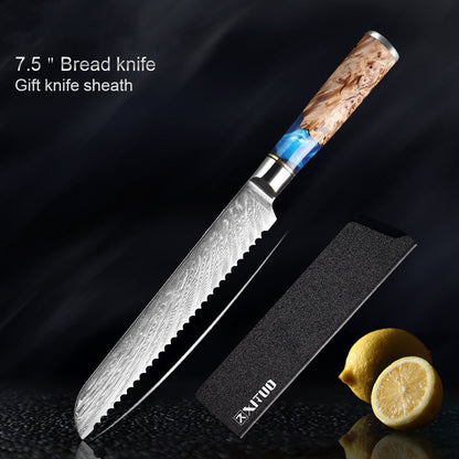 Damascus knife dettaglio - Coltello vestito precisione