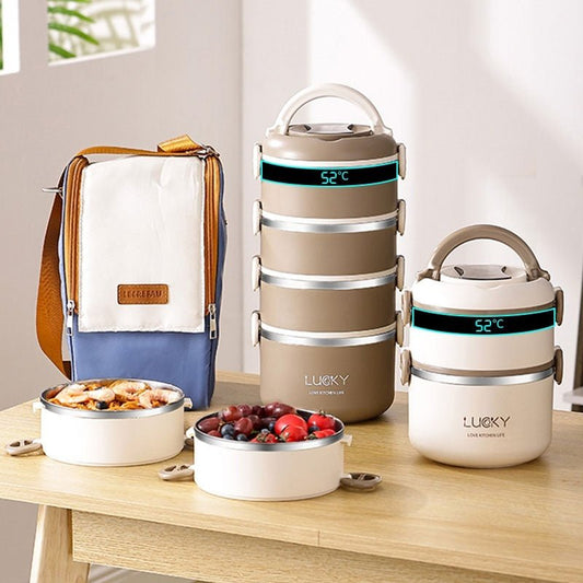 Bento box giapponese acciaio inox 304 - contenitore alimenti ufficio