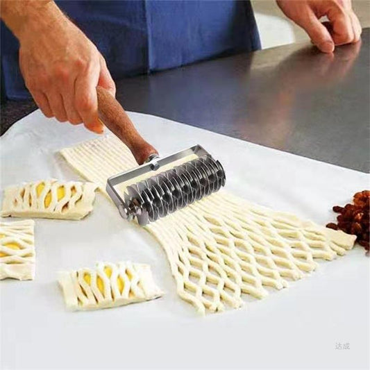 Coltello a Rotella con Manico in Legno - Acciaio Inossidabile