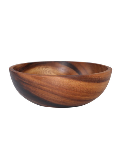 Ciotola in legno naturale da cucina, ciotola per frutta e insalata, contenitore per alimenti per la casa, utensili in legno, nota la dimensione.