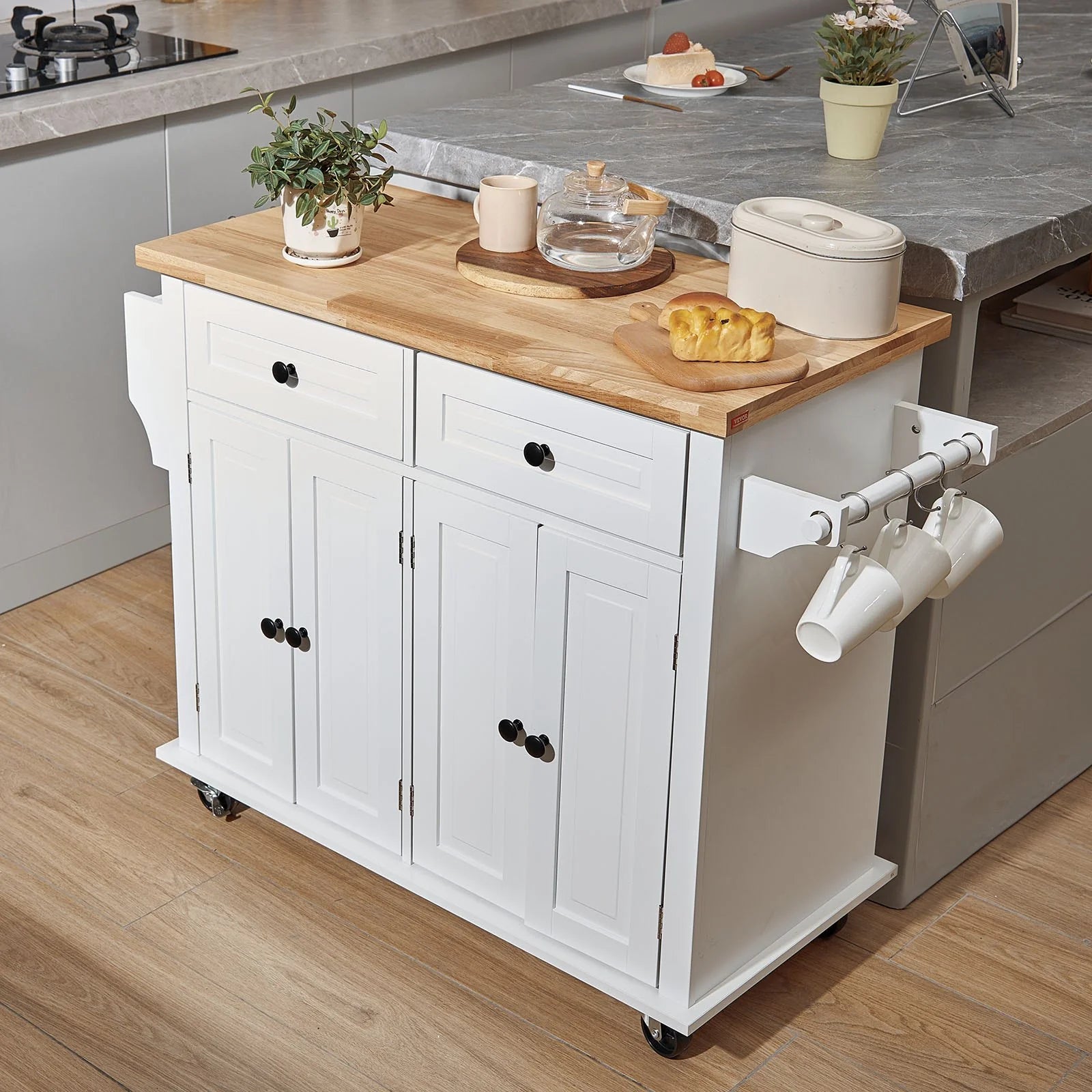 Mobile cucina VEVOR bianco 90 cm completo accessori funzionali