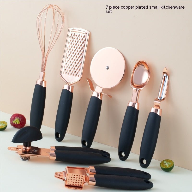 Set utensili cucina placcati rame - funzionalità superiore