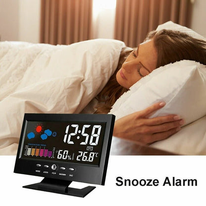 Sveglia digitale LED con retroilluminazione e display temperatura ambiente