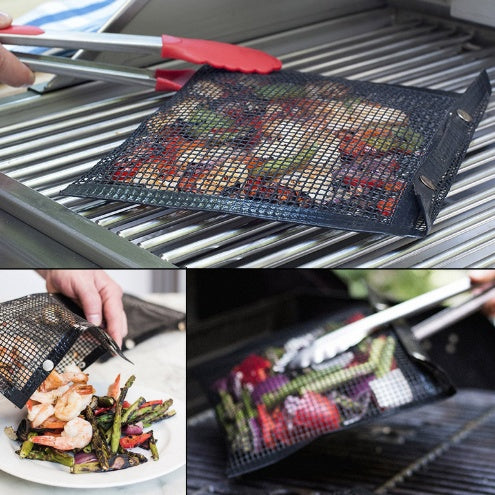Grill Mesh Bag Riutilizzabile – Borsa Antiaderente per BBQ, Cottura Facile e Senza Sporco