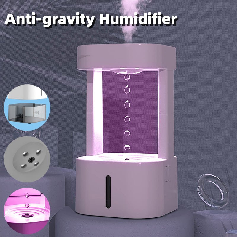Umidificatore antigravità creativo a goccia d'acqua con effetto levitazione, design moderno per casa e ufficio