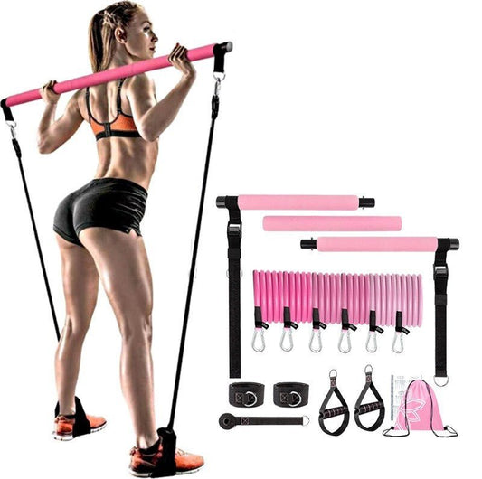 Set 11 pezzi bastoncini fitness elasticizzati corda donna allenamento