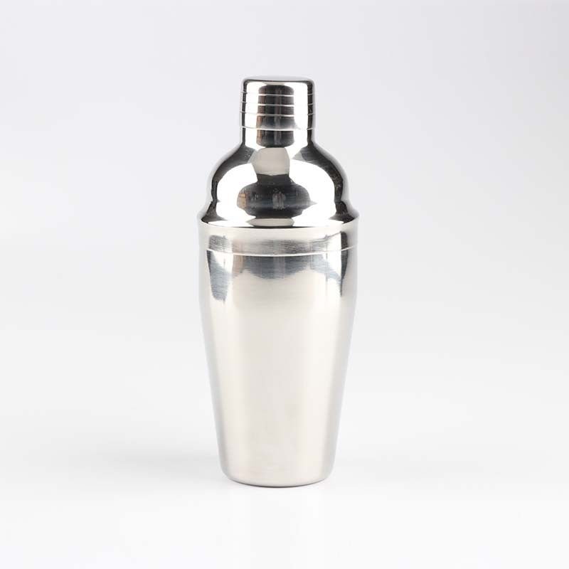 Shaker per cocktail in acciaio inossidabile con supporto in legno per feste in casa e bar
