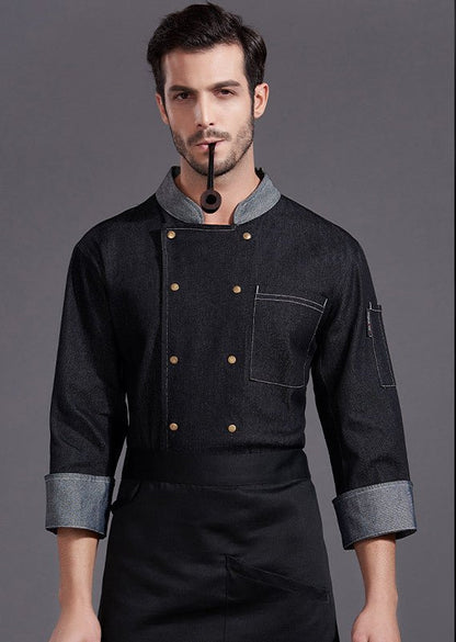 Uniforme chef denim - vestiti lavoro capo cucina