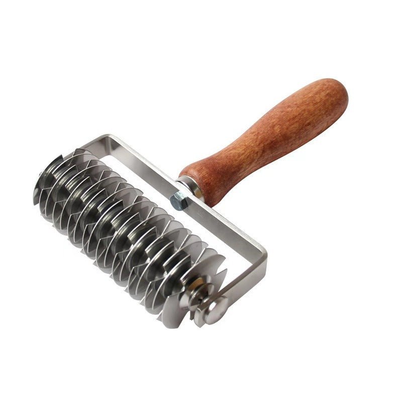 Coltello rotella artigianale - Legno naturale lama affilata
