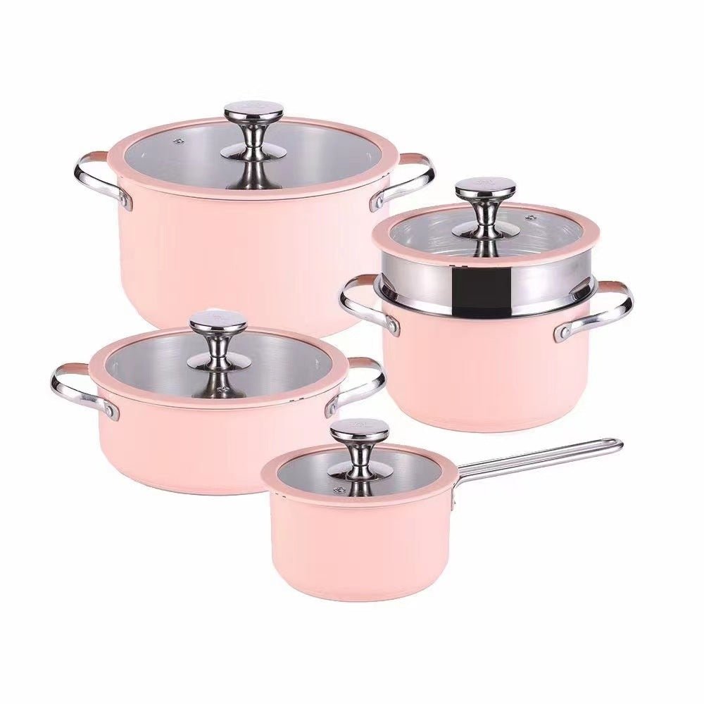 Pentole inox 304 premium - Set 4 pezzi cucina moderna