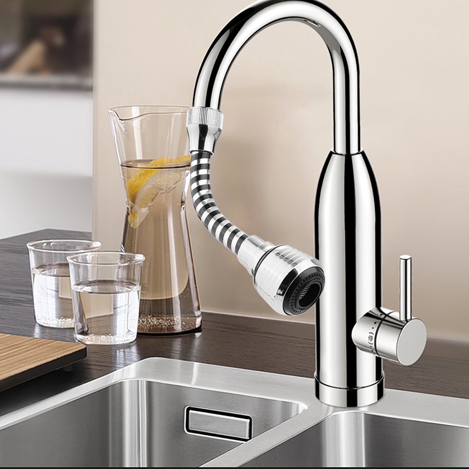 Rubinetto cucina premium - Soft bubbler doccia elegante