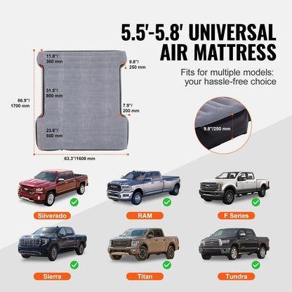 Materasso VEVOR gonfiabile dimensioni compatibilità camion pickup