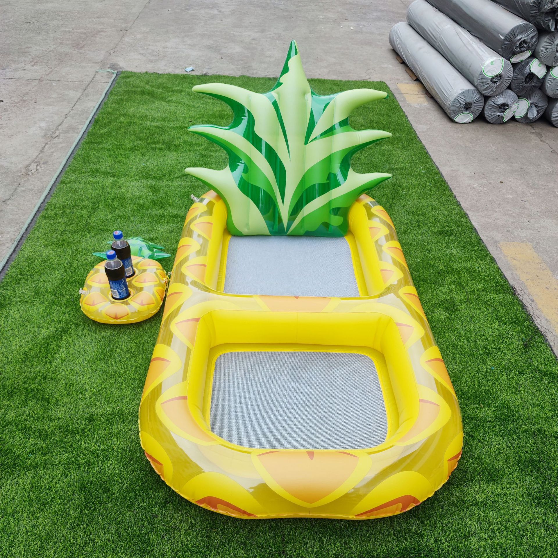 Materasso aria ananas forma galleggiante acqua divertimento