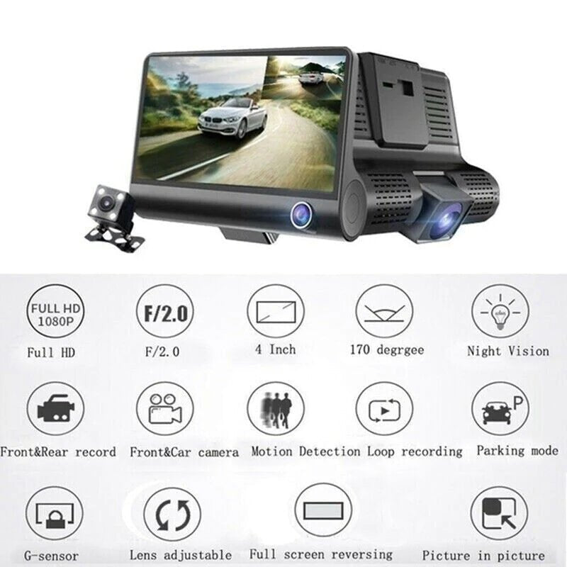 Display 4 pollici DVR auto interfaccia menu controlli