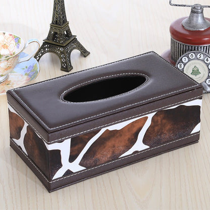 Scatola fazzoletti pelle nera - design moderno hotel