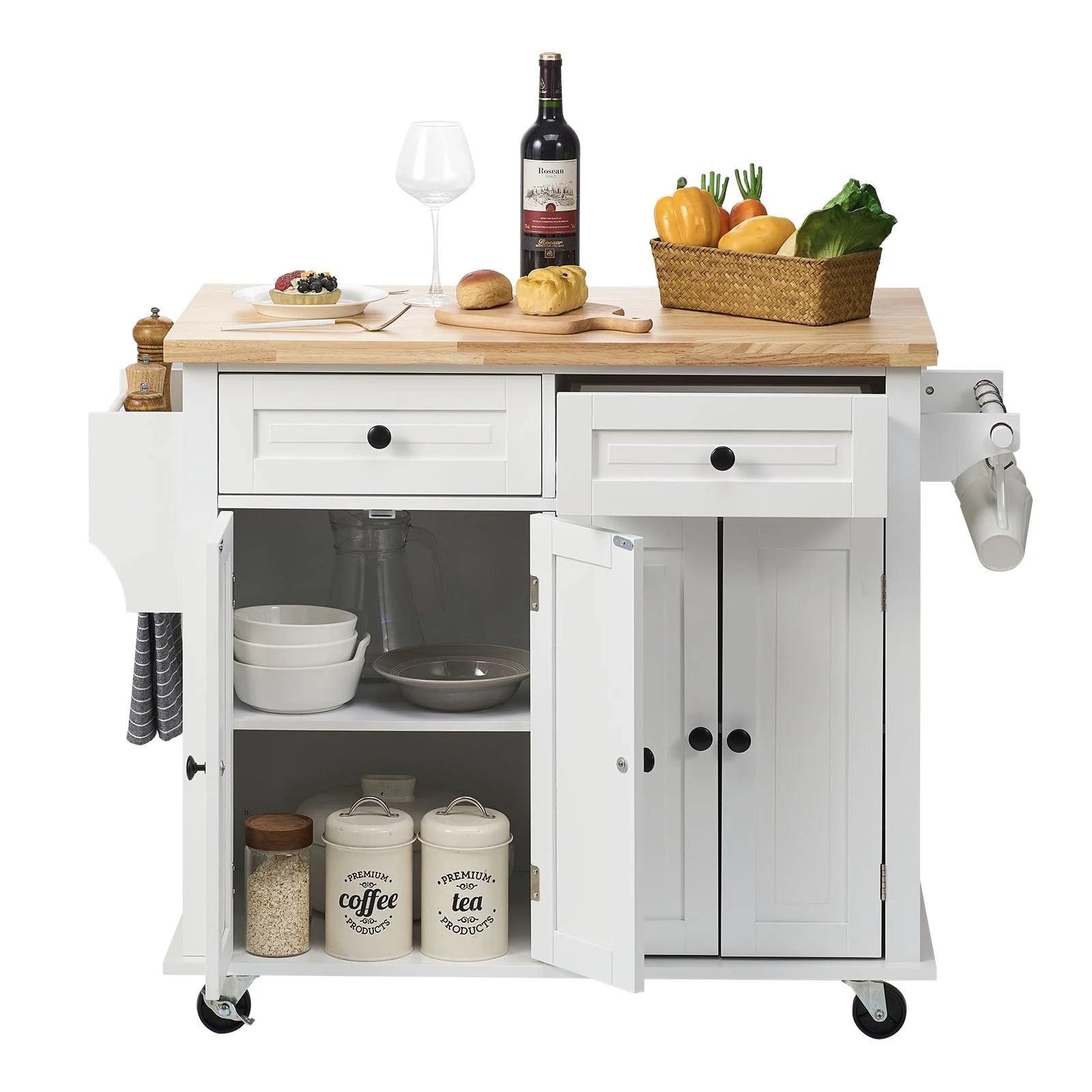 Qualità costruzione carrello cucina VEVOR materiali resistenti durevoli