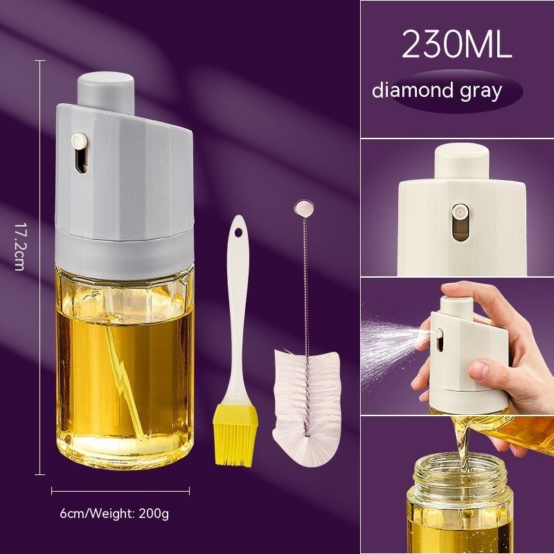 Gadget cucina 2 in 1 - bottiglia e spruzzatore olio