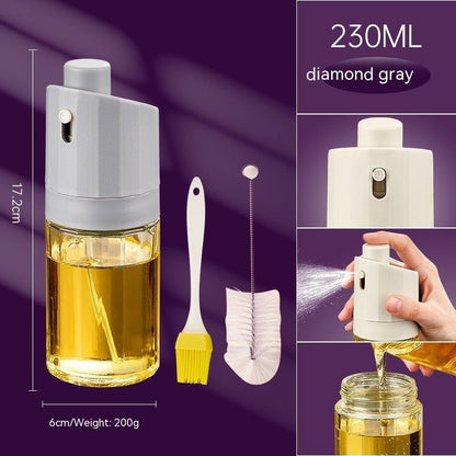 Gadget cucina 2 in 1 - bottiglia e spruzzatore olio