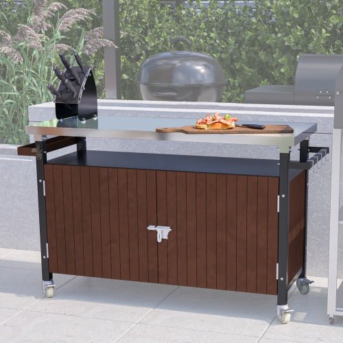 Carrello griglia esterno installazione facile patio giardino