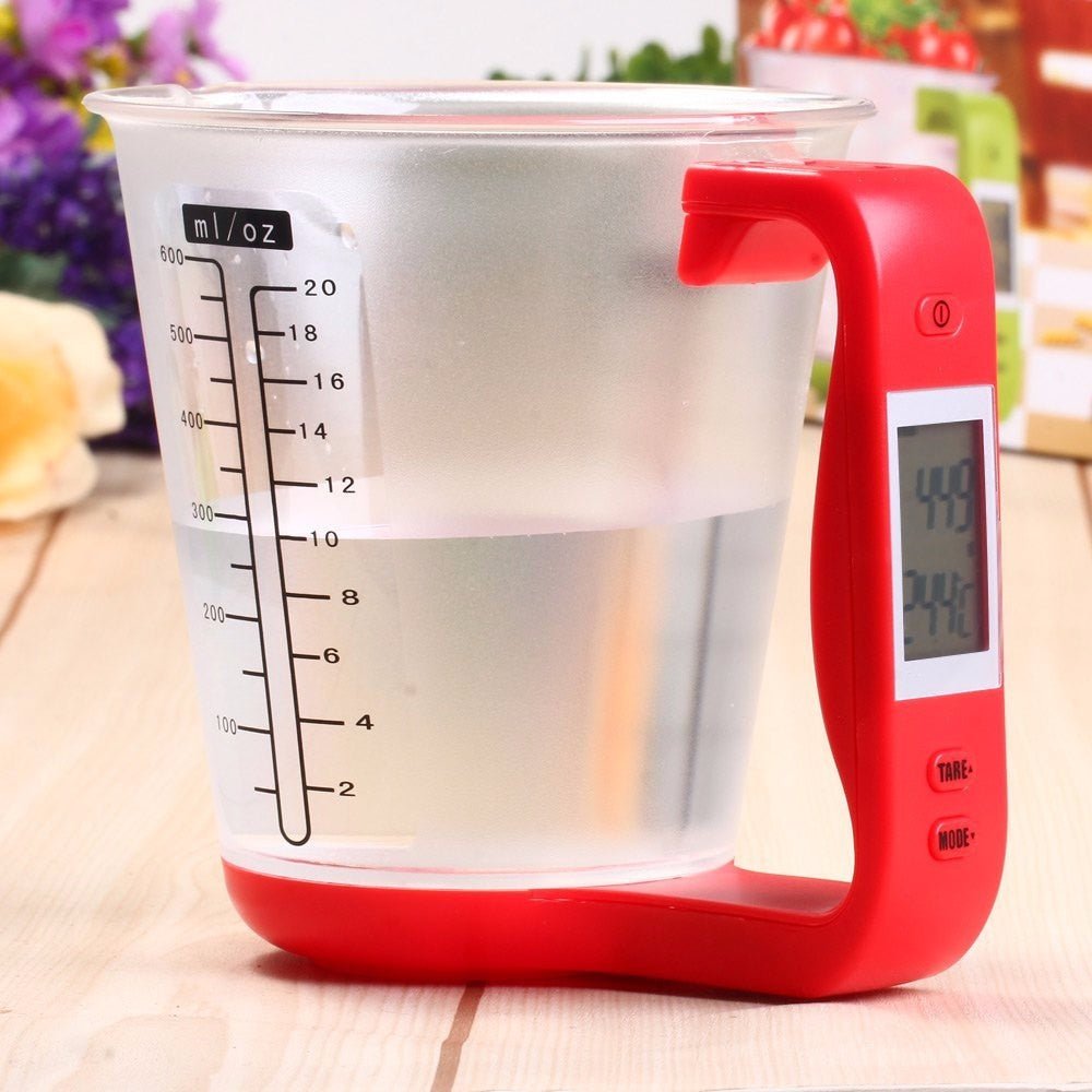 Elettronica da cucina con misurino da 1 kg, bilancia per bilancia alimenti liquidi, bilancia per latte e caffè
