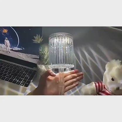 VIDEO Table crystal light - Lampada hotel casa atmosfera 