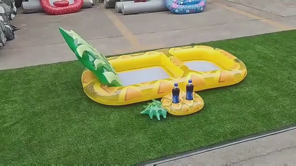 Video piscina ananas gonfiabile installazione e divertimento acqua