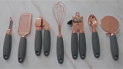 Set gadget cucina rame in azione - funzionalità superiore