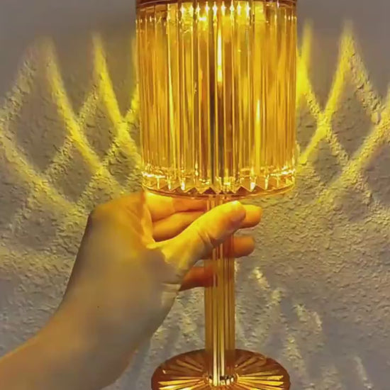VIDEO Lampada tavolo raffinata - Cristallo hotel casa stile 