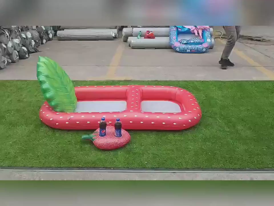 Video galleggiante ananas gonfiabile dimostrazione uso piscina