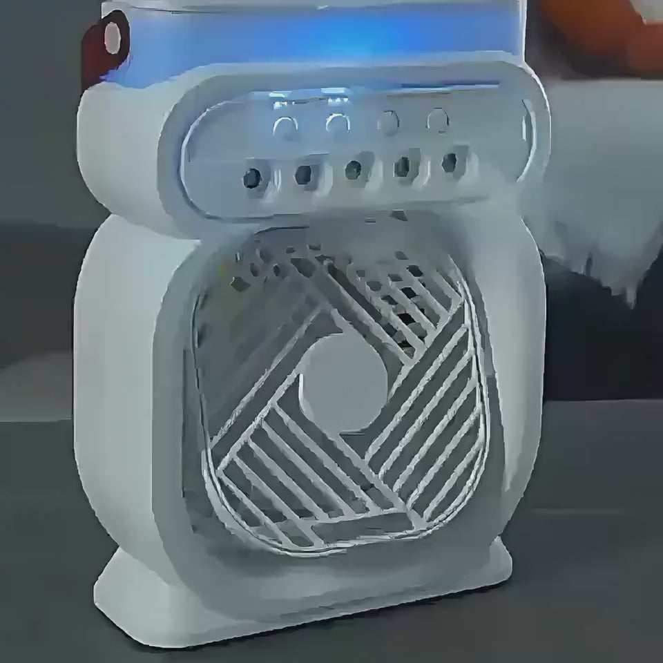 Video presentazione raffrescatore evaporativo 3 in 1 umidificatore LED